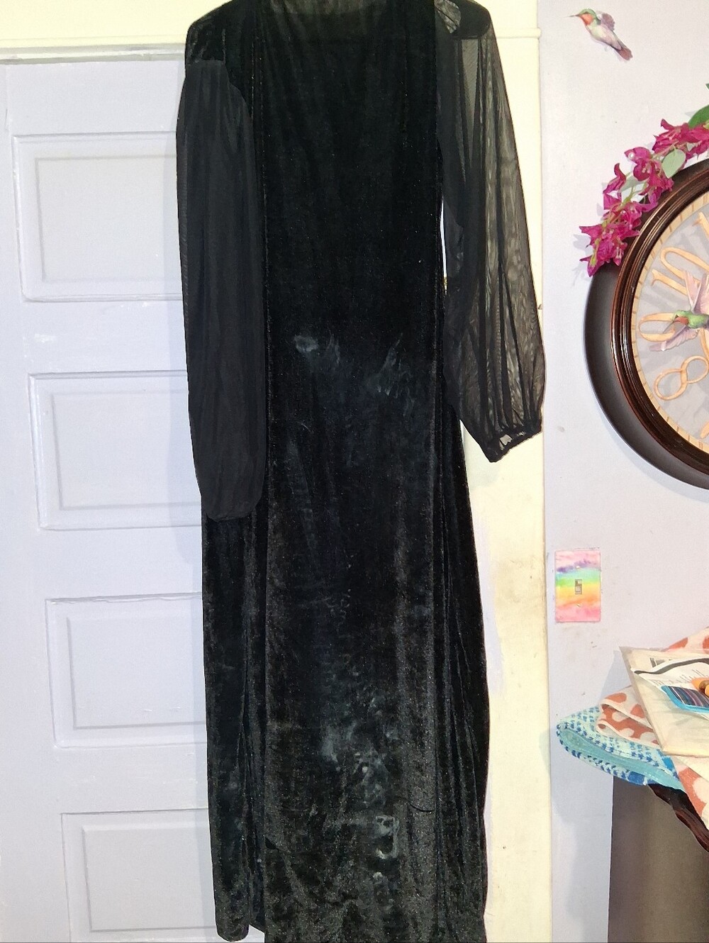 Purple And Black Long Dress For Costume - Picture 9 of 9